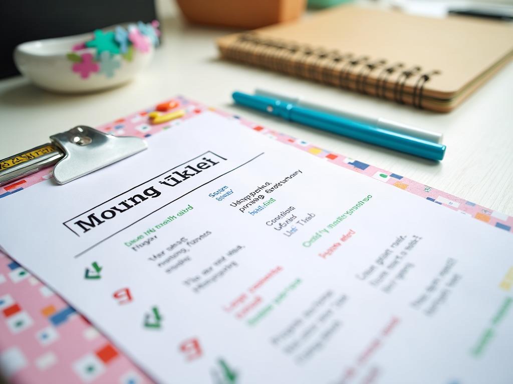 Georganiseerde verhuischecklist op klembord